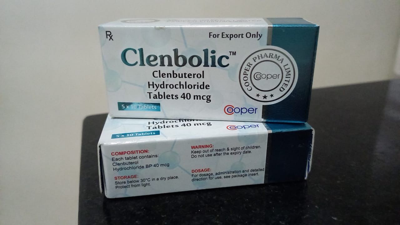 Clenbolic- Clenbuterol Cooper Pharma 40mcg 50 comp.